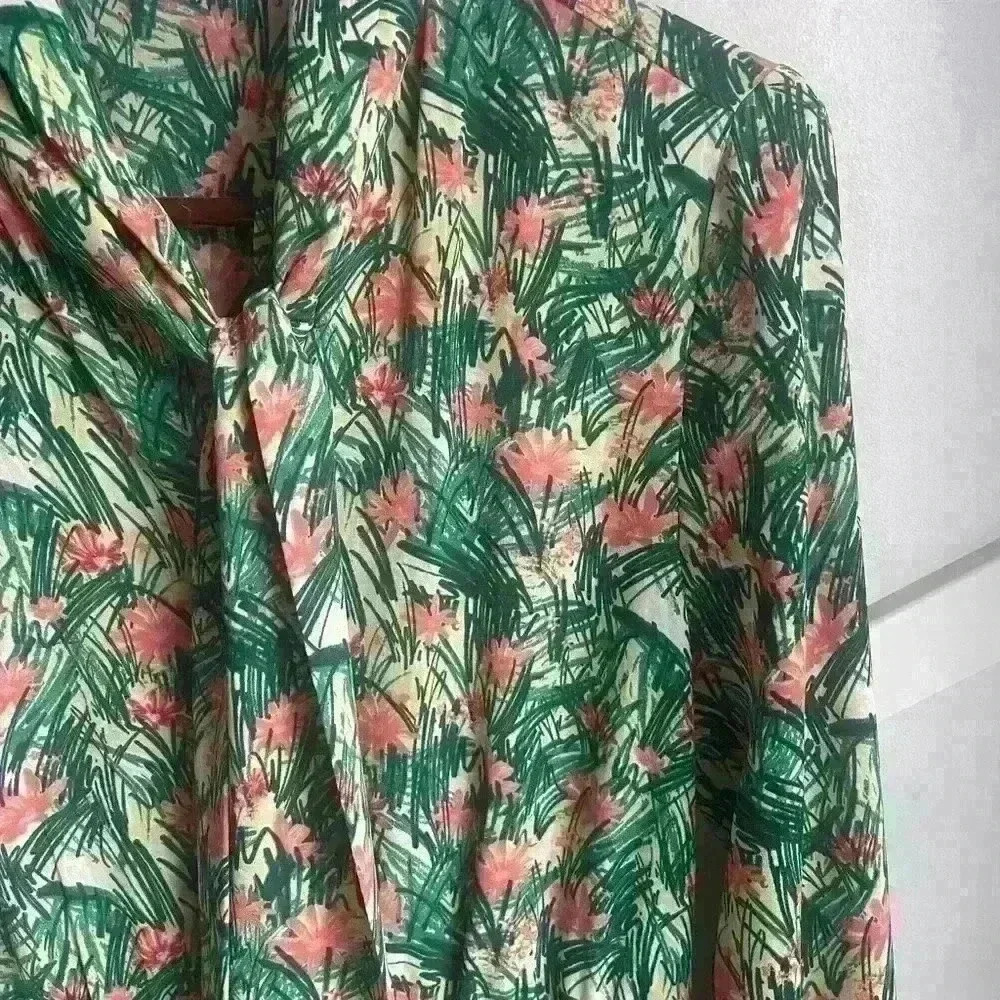 Aritzia Sunday Best Veronica Dress Green Yellow  Long Sleeve Neck Tie Size M - Picture 8 of 14
